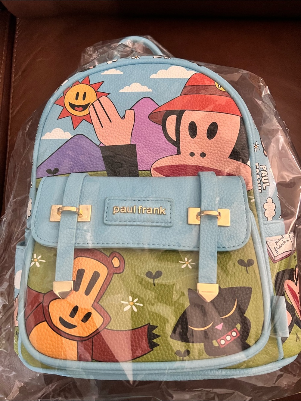 Paul Frank Sky Blue Kids Graphic Mini Backpack